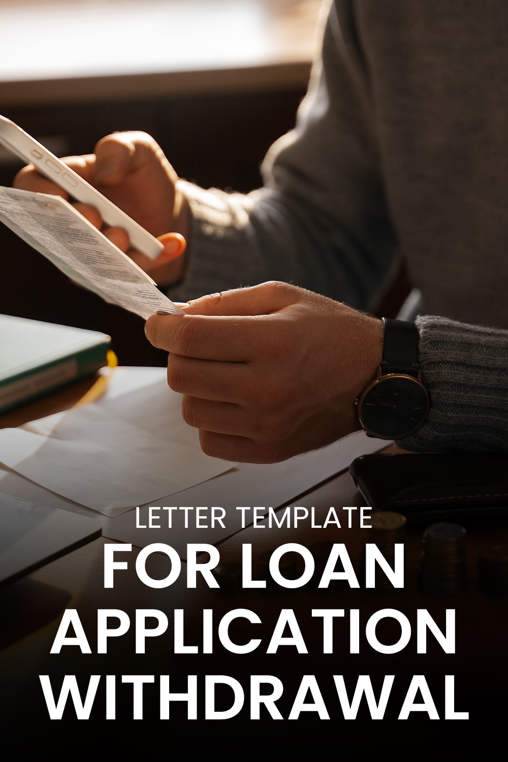 Letter Template For Loan Application Withdrawal