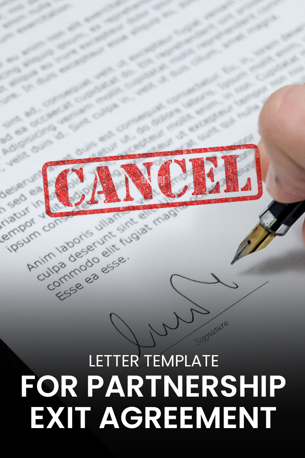 Letter Template For Partnership Exit Agreement