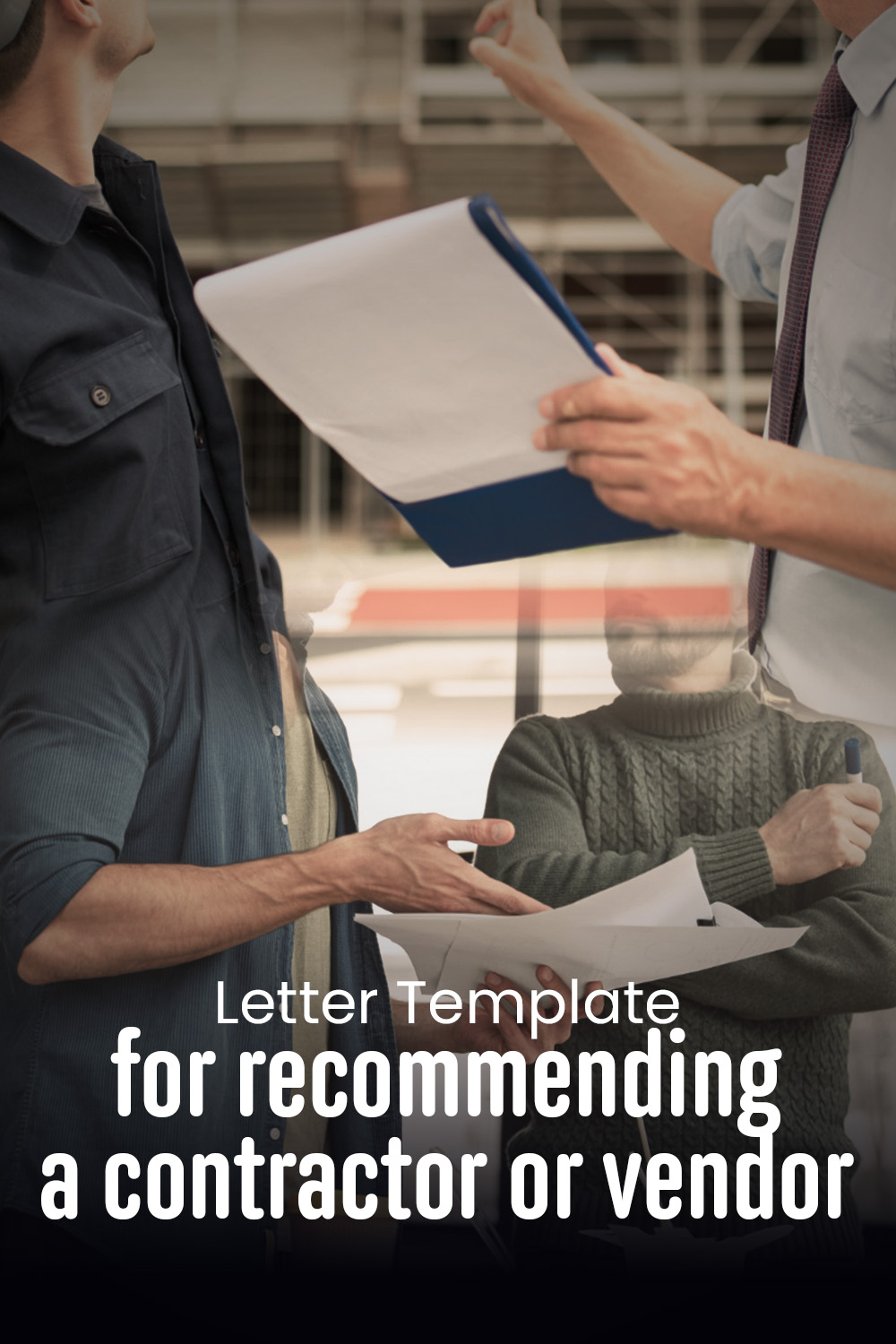 Letter Template For Recommending A Contractor Or Vendor