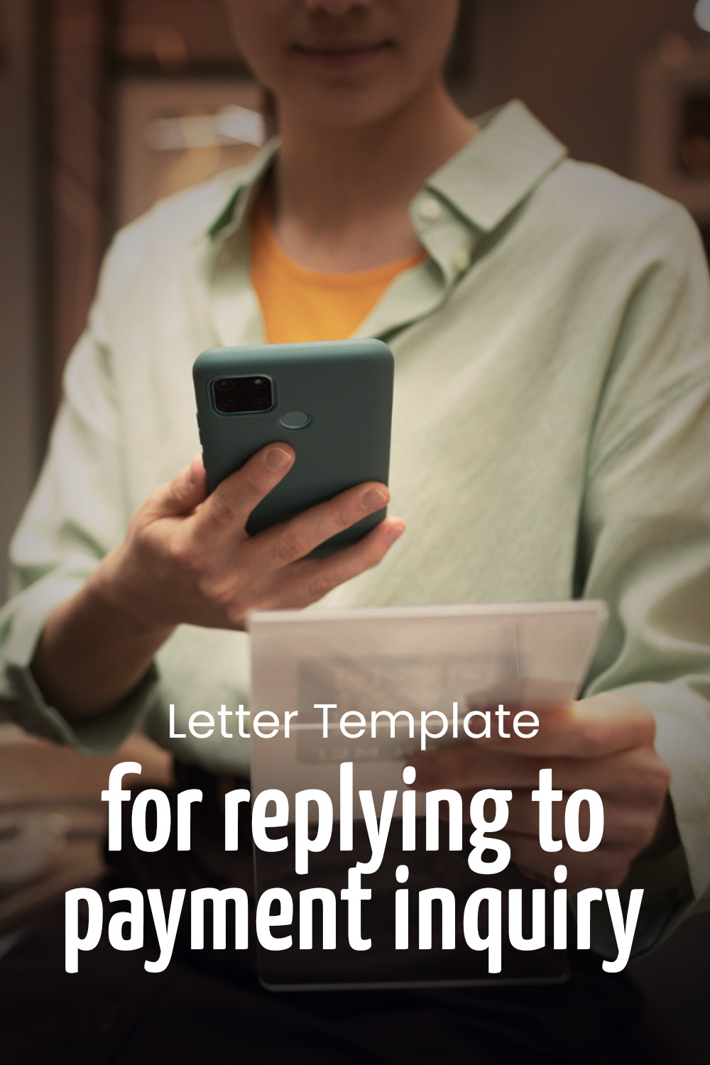 Letter Template For Replying To Payment Inquiry.