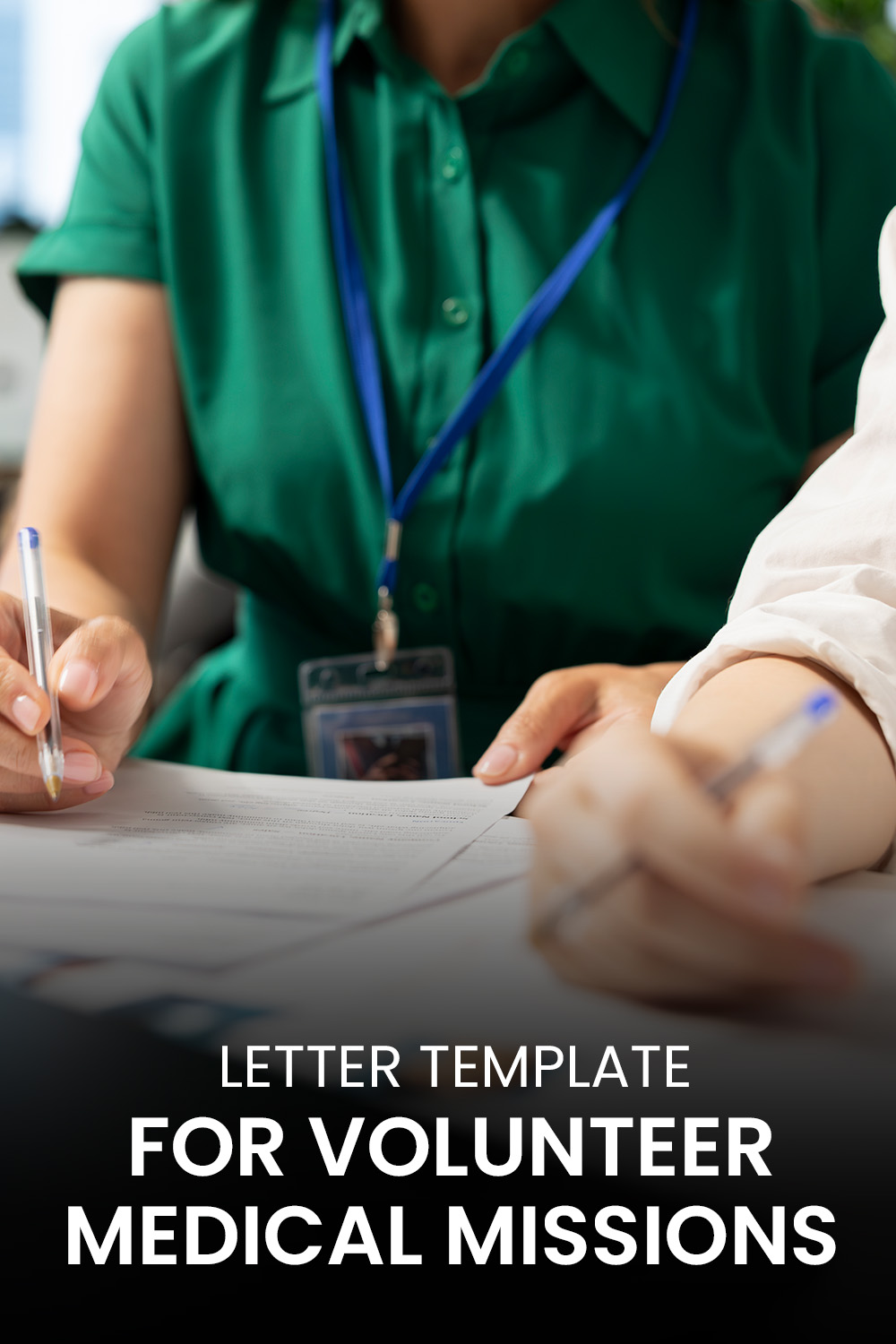 Letter Template For Volunteer Medical Missions