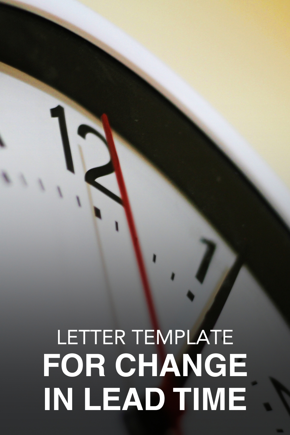 Letter Template For Change In Lead Time