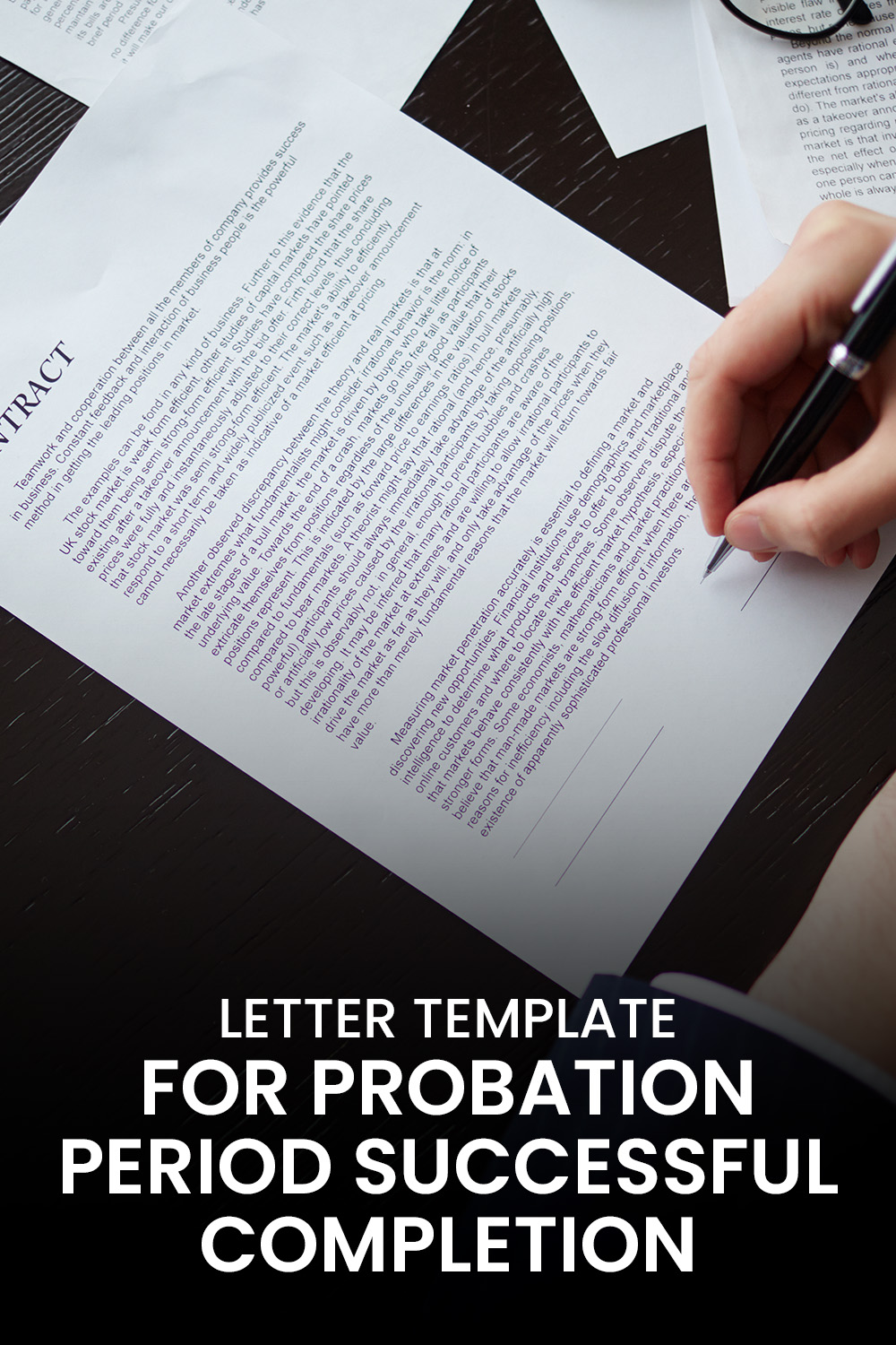 Letter Template For Probation Period Successful Completion