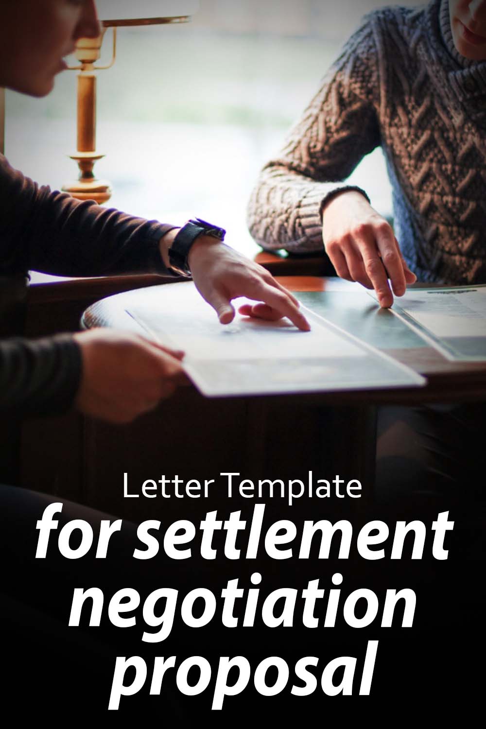 Letter Template For Settlement Negotiation Proposal
