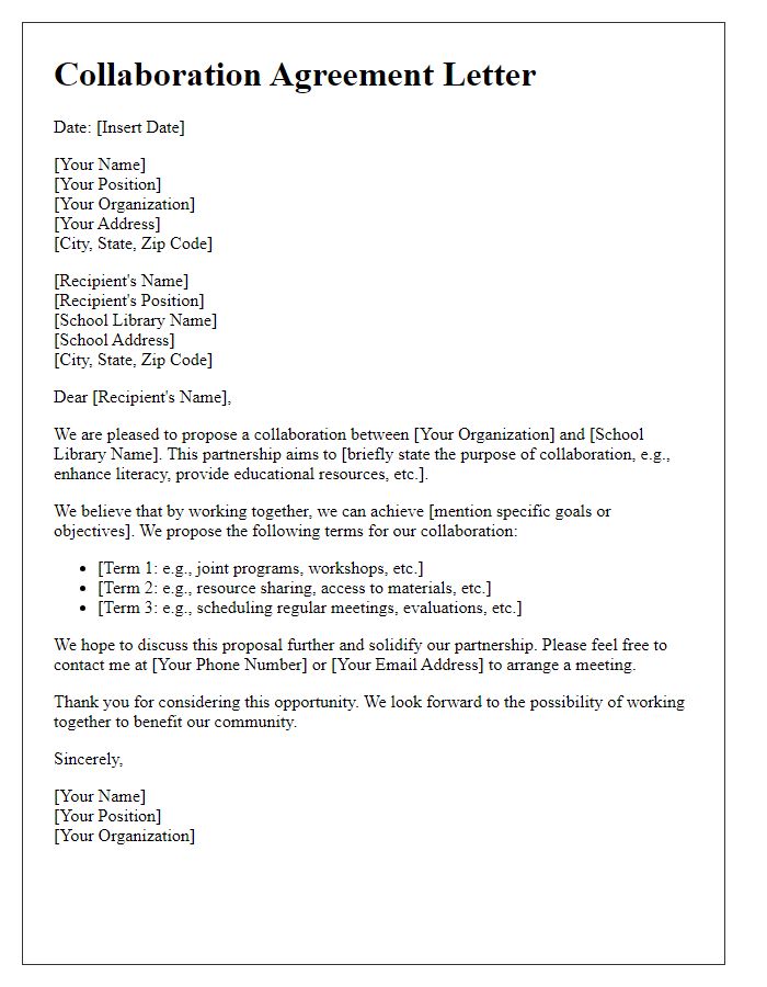 Letter template of a proposal for a media ethics lecture series