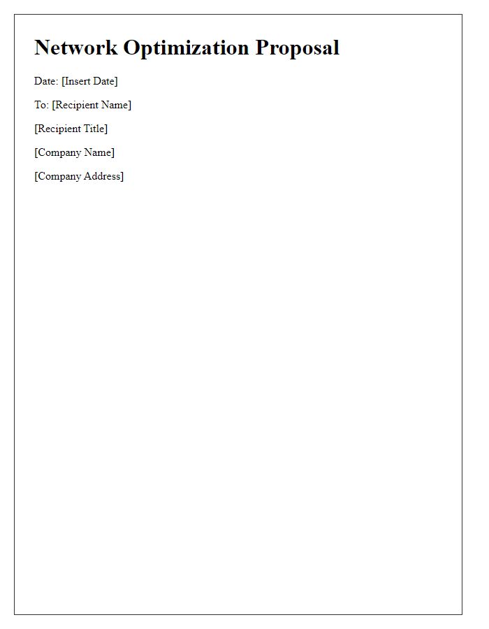 Letter template of network optimization proposal