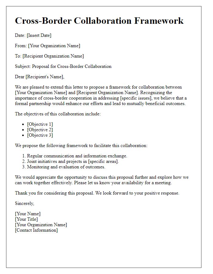 Letter template of Cross-Border Collaboration Framework