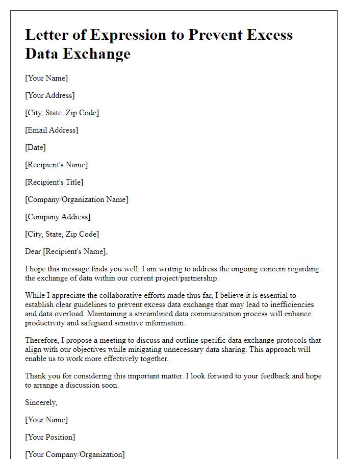 Letter template of expression to prevent excess data exchange.