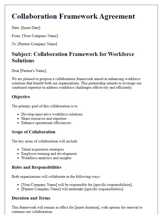 Letter template of collaboration framework for workforce solutions