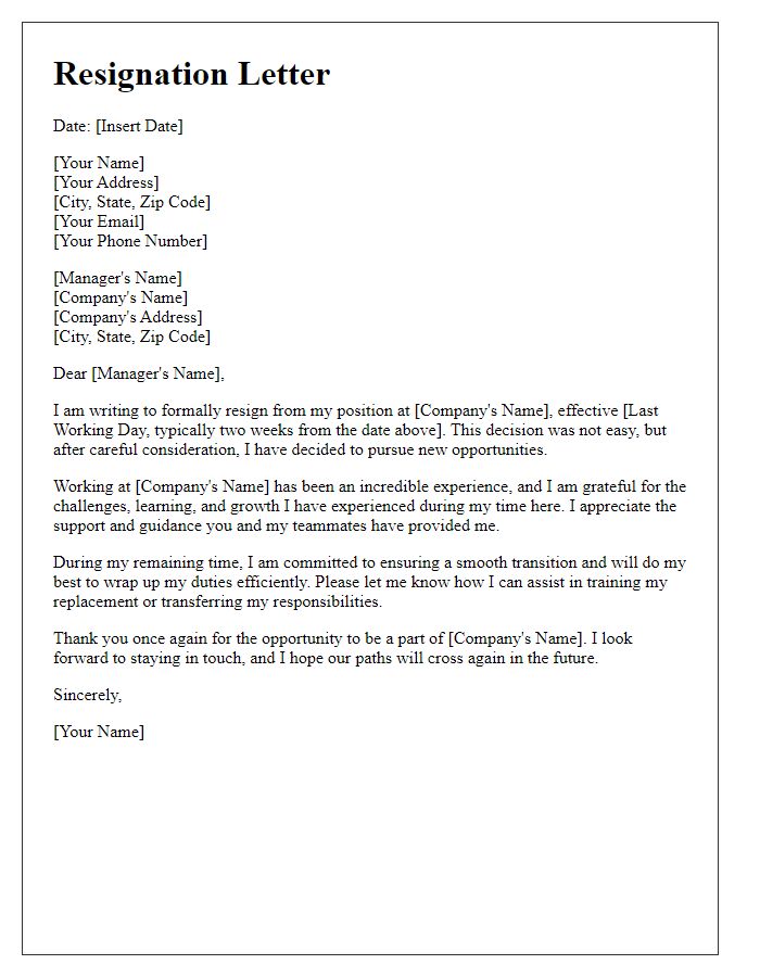 Letter template of resignation for a startup employee seeking new opportunities.