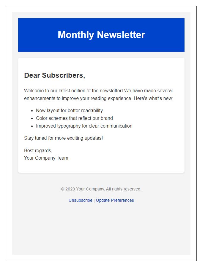 Letter template of newsletter aesthetic enhancements for better appeal