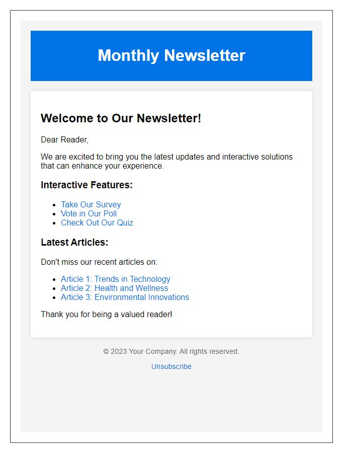 Letter template of interactive newsletter format solutions