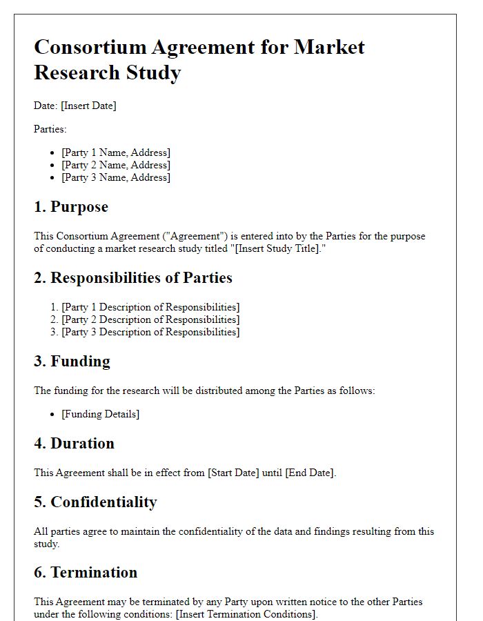 Letter template of consortium agreement for market research study