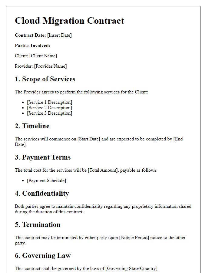 Letter template of cloud migration contract