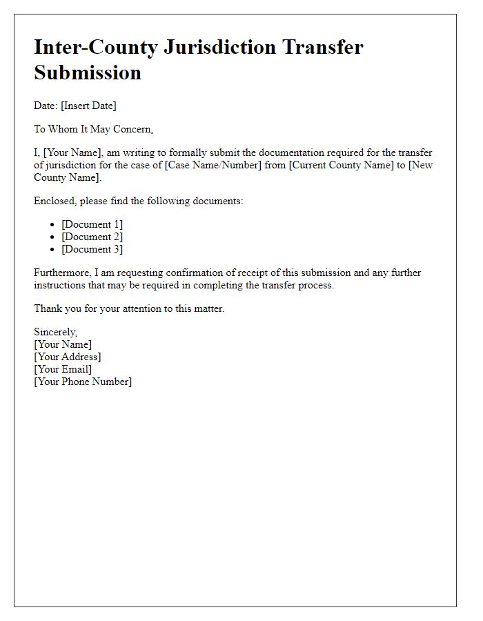 Letter template of inter-county jurisdiction transfer documentation submission