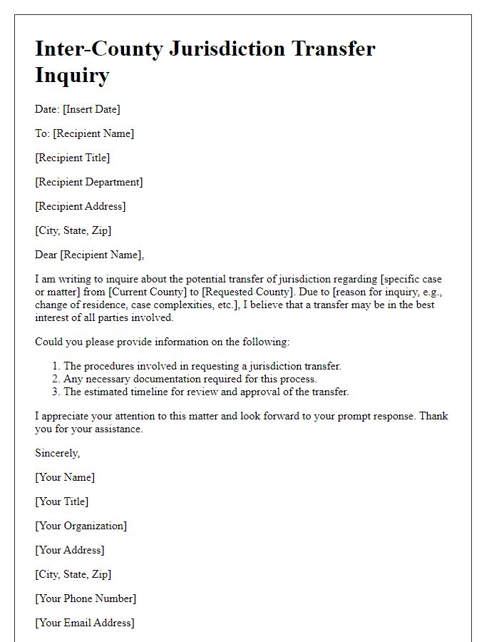 Letter template of inter-county jurisdiction transfer inquiry