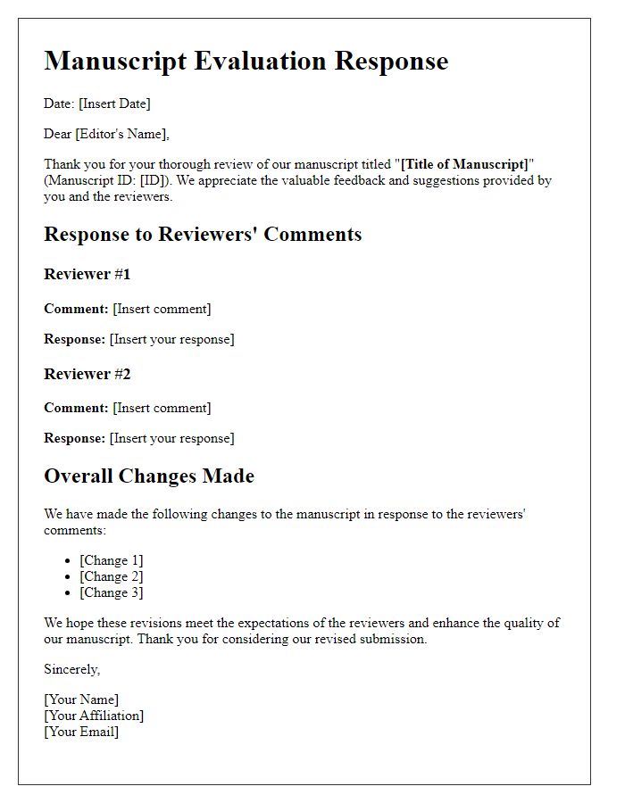 Letter template of manuscript evaluation response check