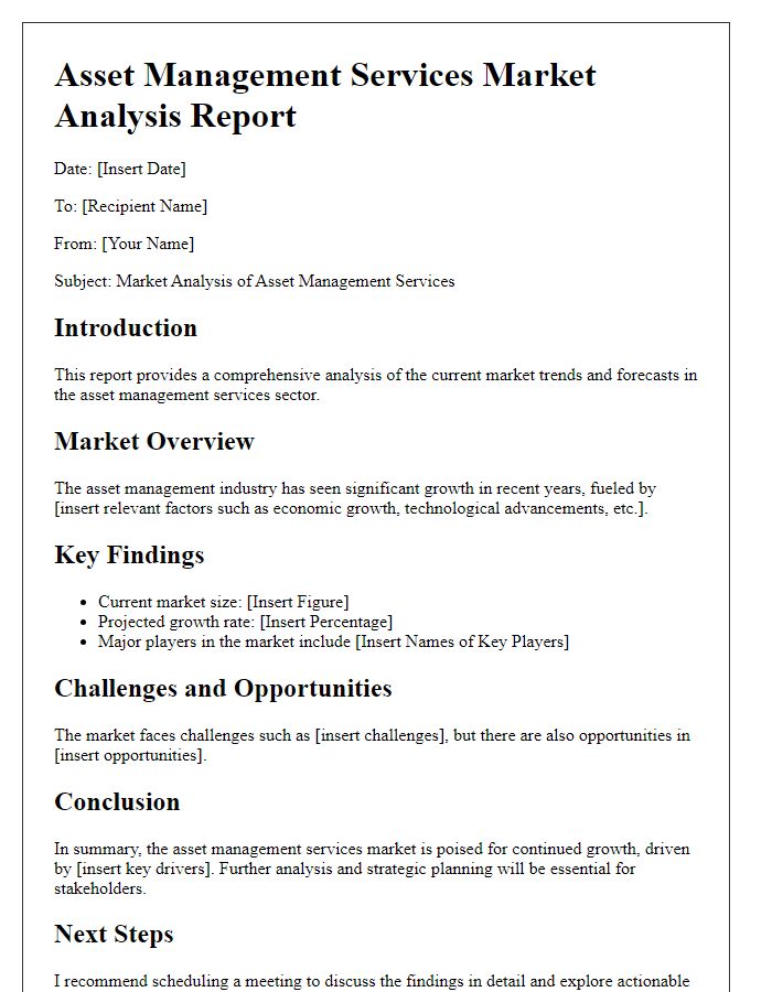 Letter template of asset management services market analysis