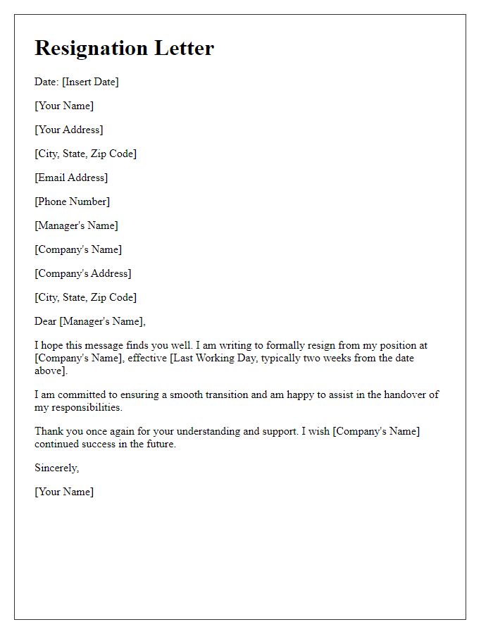 Letter template of resignation after recuperation leave