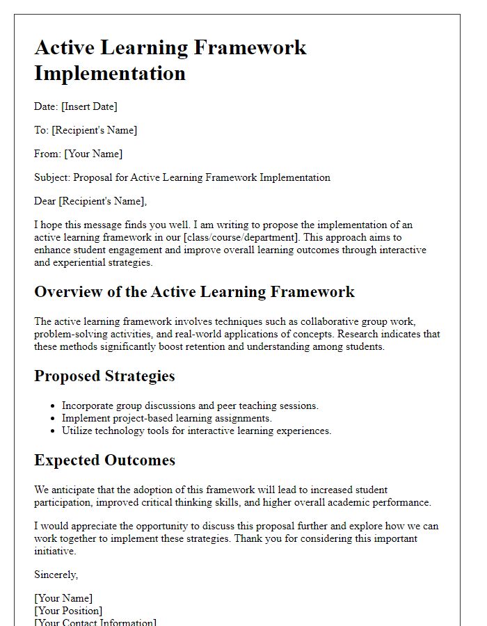 Letter template of active learning frameworks