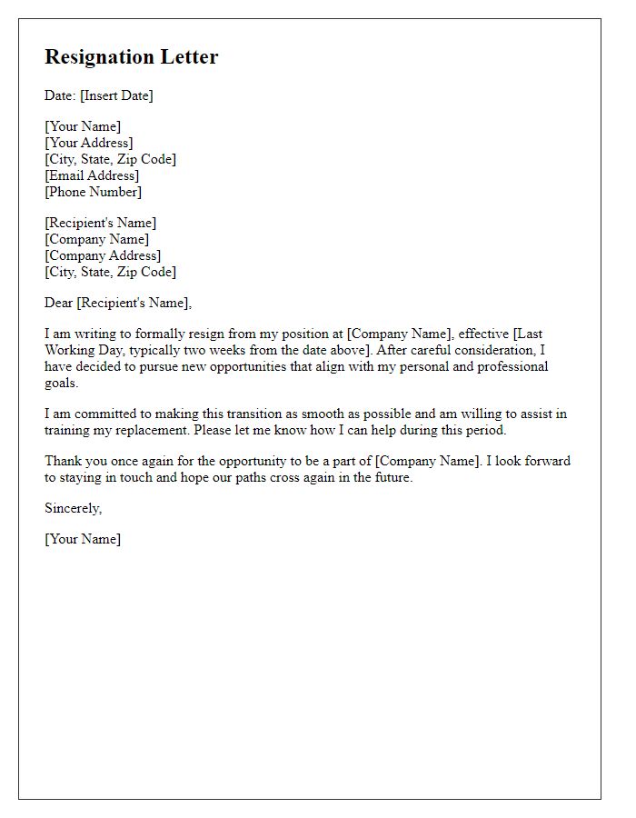 Letter template of resignation attributable to company partnership