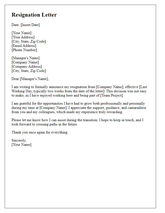 Letter template of amicable resignation from a start-up.