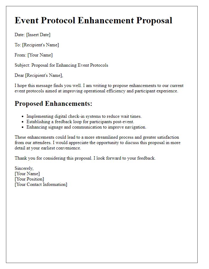 Letter template of event protocol enhancement proposal