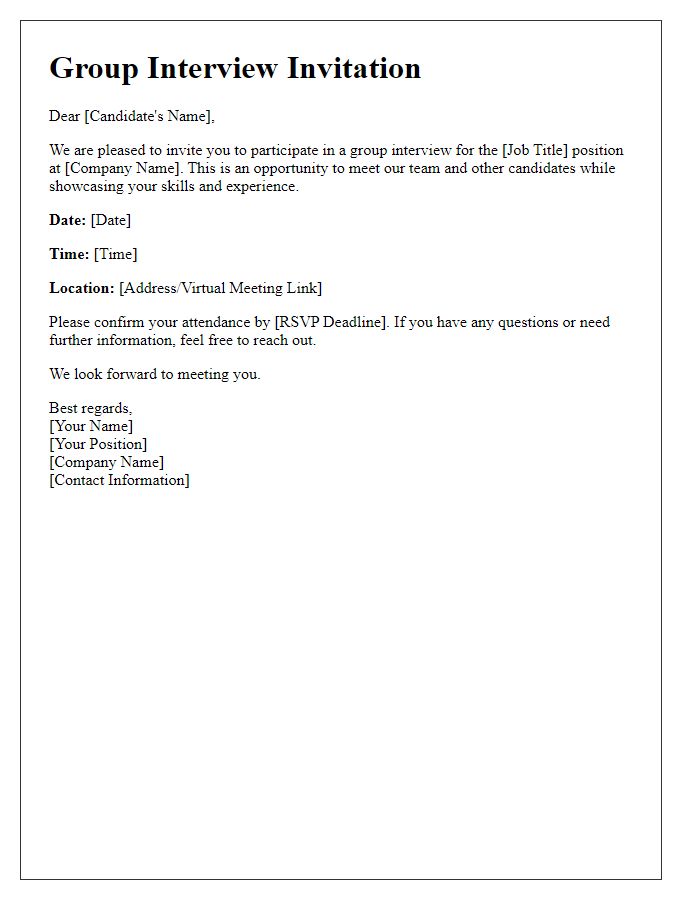 Letter template of group interview invitation