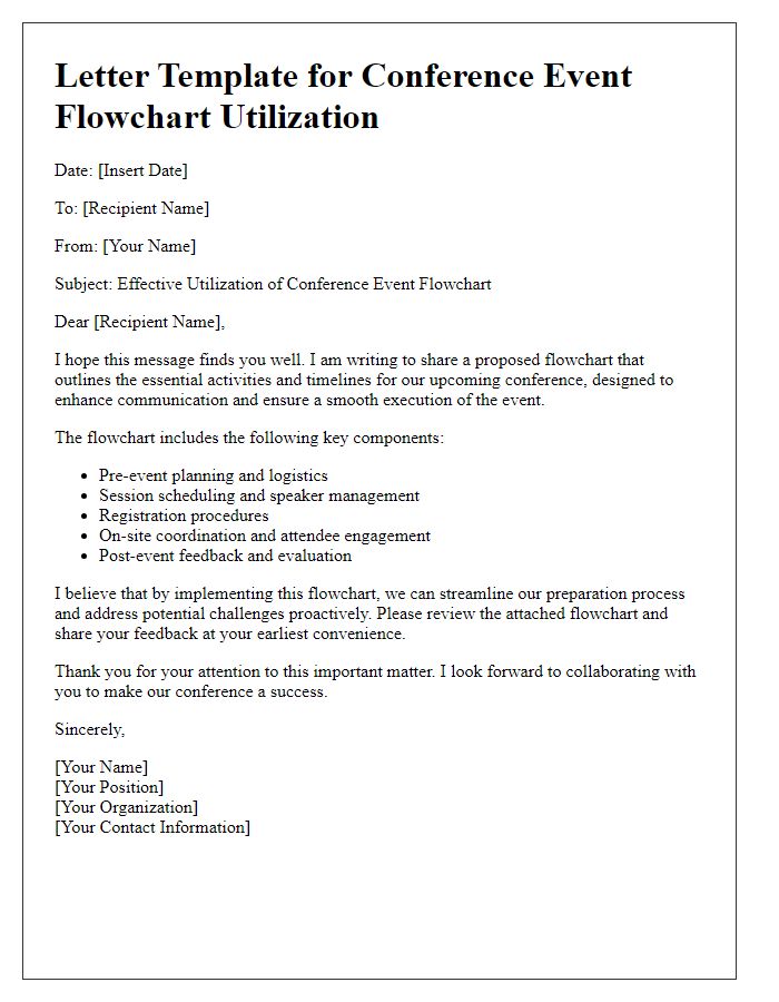 Letter template of effective conference event flowchart utilization