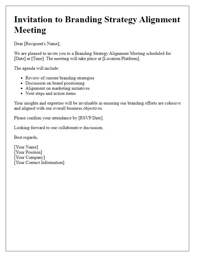 Letter template of branding strategy alignment meeting