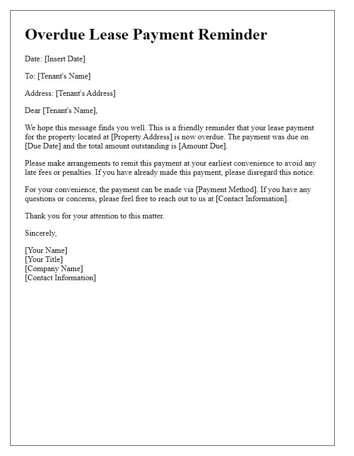 Letter template of overdue lease payment follow-up