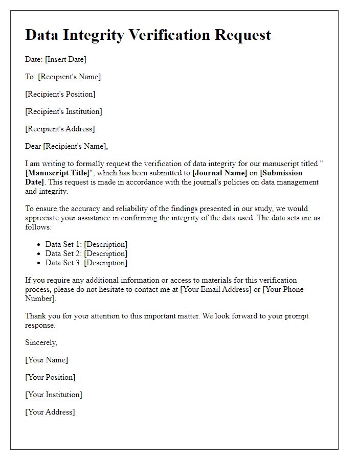 Letter template of manuscript data integrity verification request