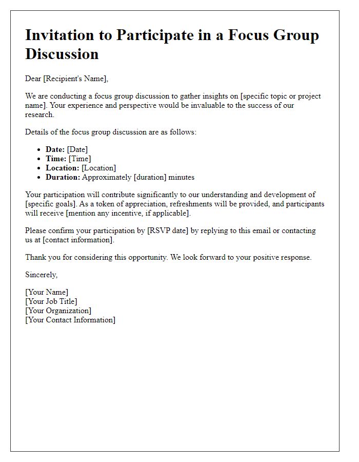 Letter template of recruitment for focus group discussion