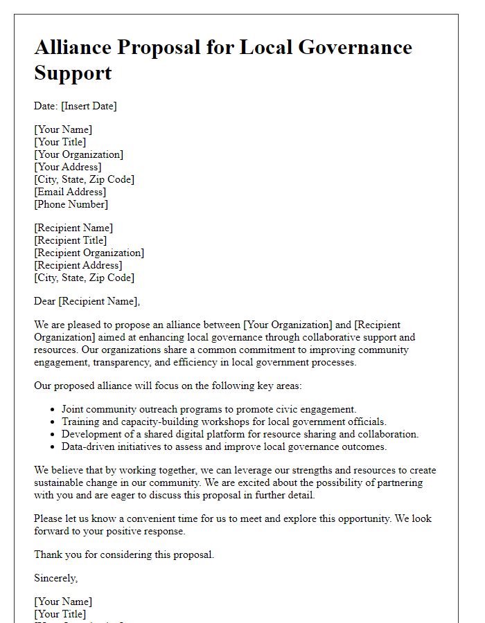 Letter template of alliance proposal for local governance support