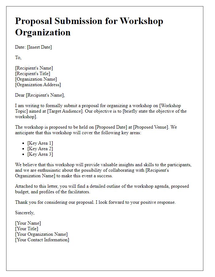 Letter template of proposal submission for workshop organization.