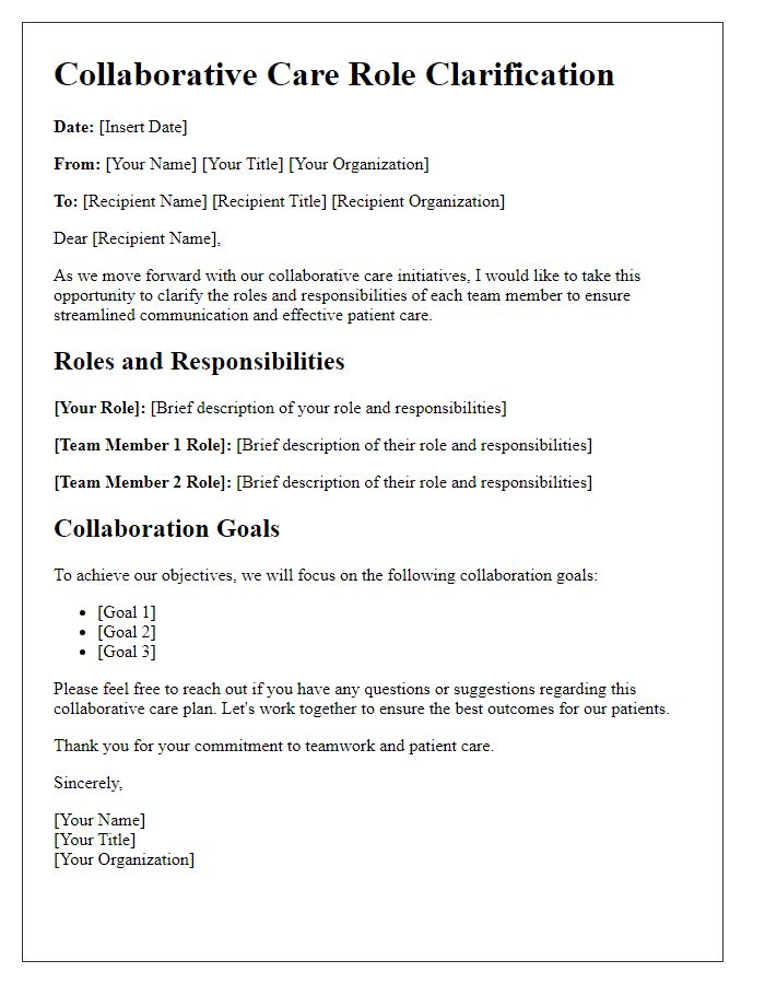 Letter template of collaborative care role clarification