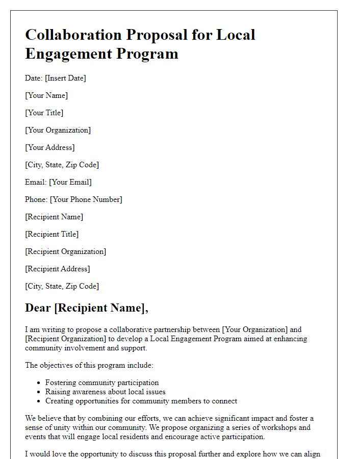 Letter template of Collaboration Proposal for Local Engagement Program