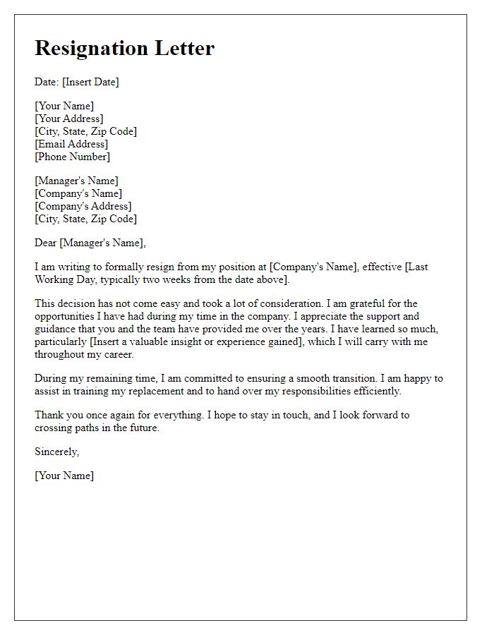 Letter template of resignation coupled with valuable insights